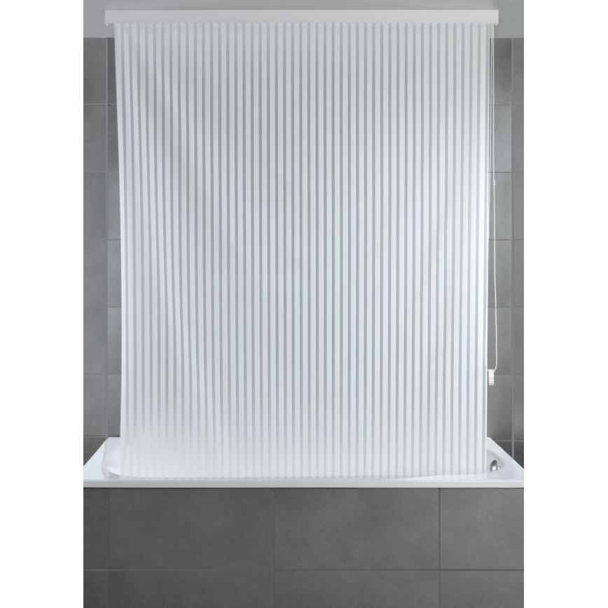 WENKO 23864100 - Tenda a rullo per doccia 132x240 cm bianca