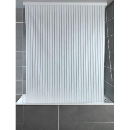 WENKO 23864100 - Tenda a rullo per doccia 132x240 cm bianca