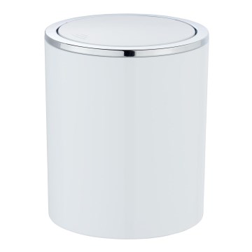 WENKO 23930100 - Cestino INCA 14x16,8 cm bianco/cromo lucido