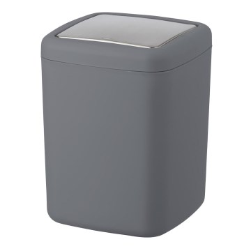 WENKO 23979100 - Cestino BARCELONA 15x20 cm antracite/cromo lucido