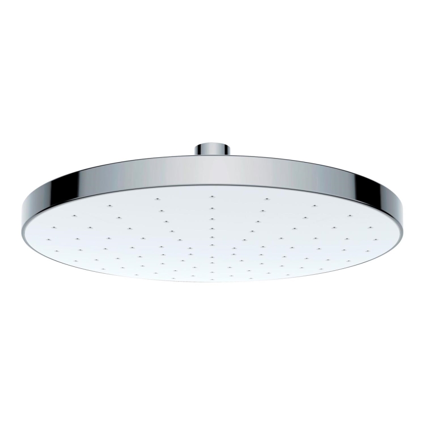 WENKO 24000100-Soffione doccia PULIZIA AUTOMATICA 22,5x22,5 cm cromo lucido/bianco
