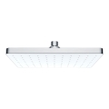 WENKO 24001100 - Soffione doccia PULIZIA AUTOMATICA 25 x 17 cm cromo lucido/bianco