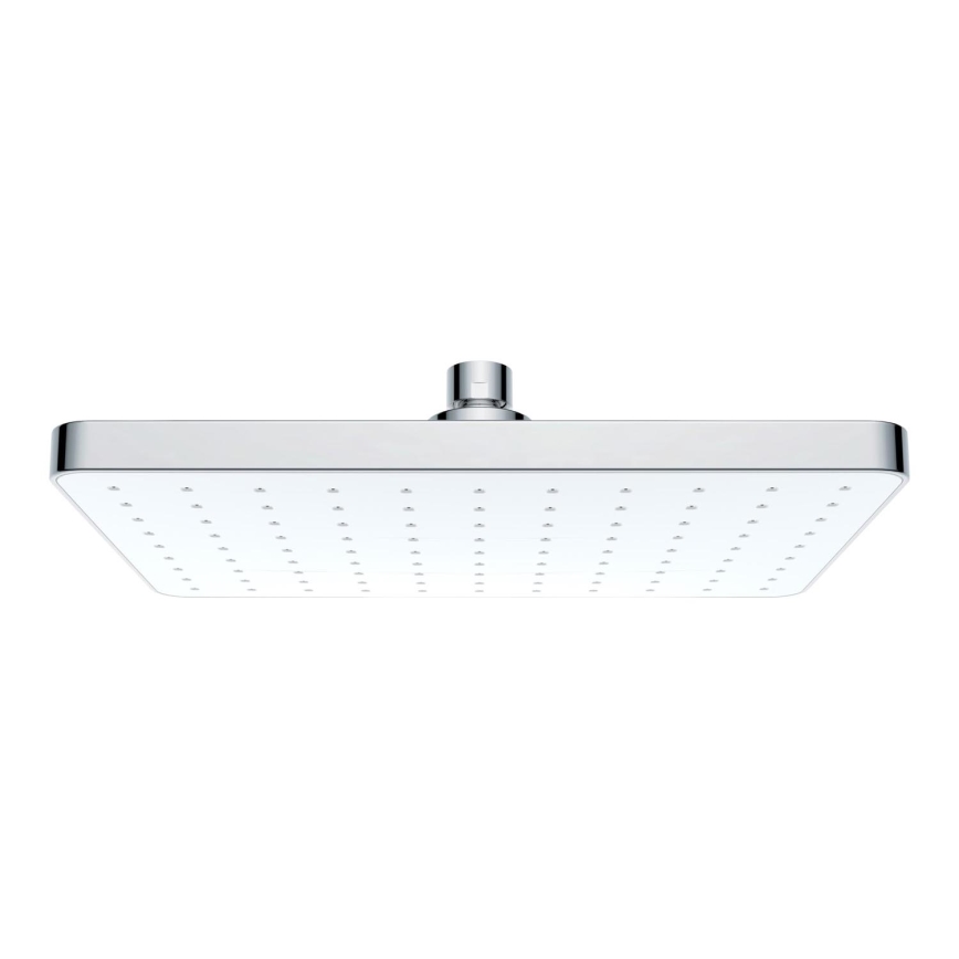 WENKO 24001100 - Soffione doccia PULIZIA AUTOMATICA 25 x 17 cm cromo lucido/bianco