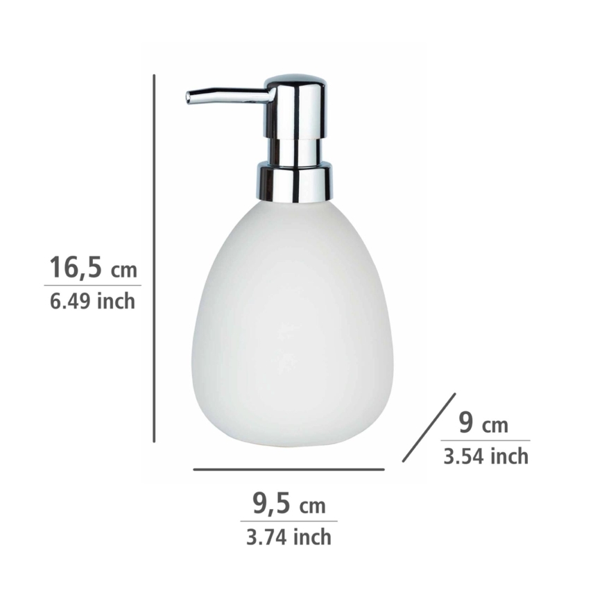 WENKO 24011100 - Dispenser di sapone POLARIS 390 ml bianco