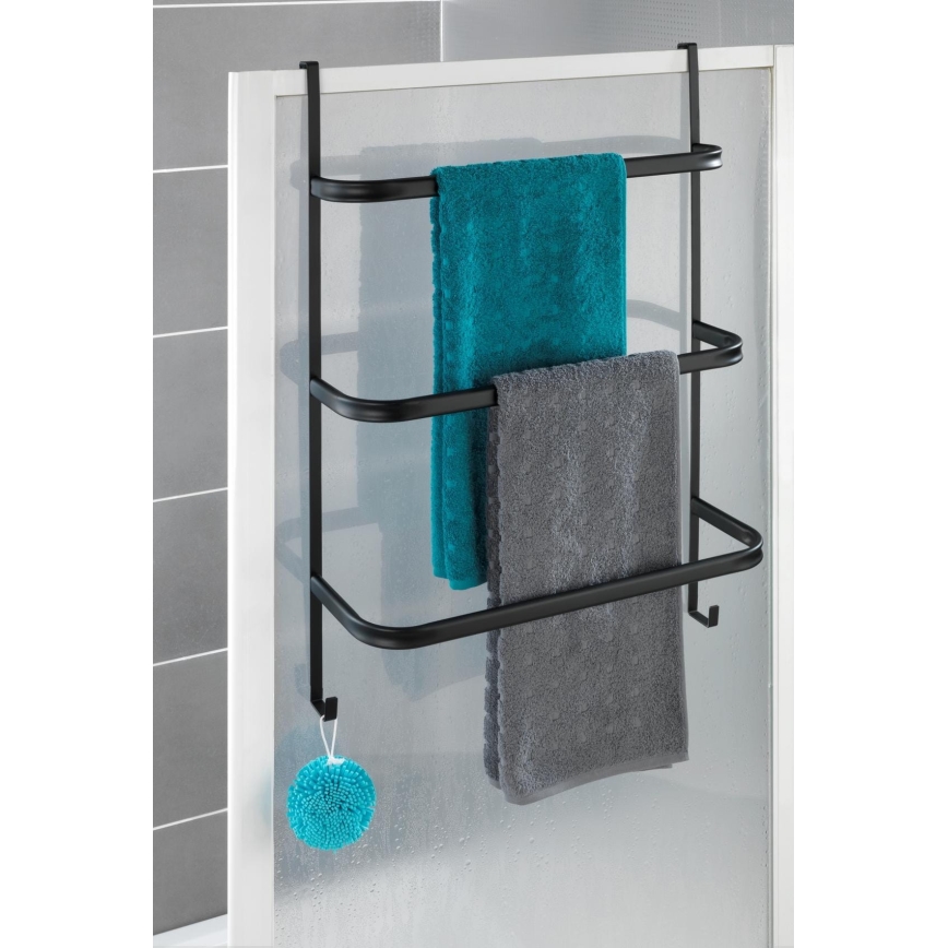 WENKO 24026100 - Porta asciugamani IRPINIA 54,5x77,5 cm nero