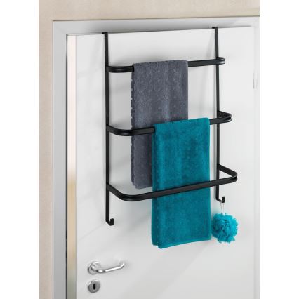 WENKO 24026100 - Porta asciugamani IRPINIA 54,5x77,5 cm nero