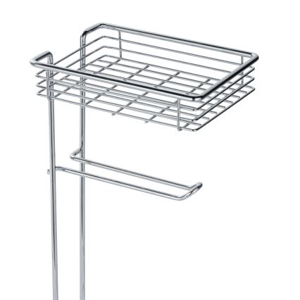 WENKO 24074800 - Porta rotolo per carta igienica 16x59 cm cromo lucido