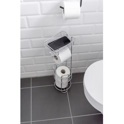 WENKO 24074800 - Porta rotolo per carta igienica 16x59 cm cromo lucido