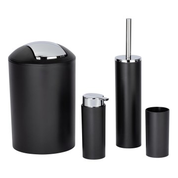 WENKO 24078800 - Set CALVO 6,5 x 13 cm nero/cromo lucido