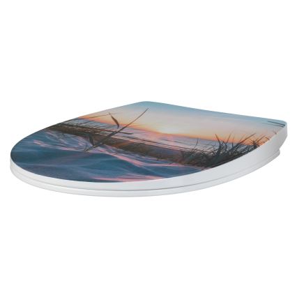WENKO 24081800-Sedile per WC BALTIC 38,8x45 cm multicolore/bianco