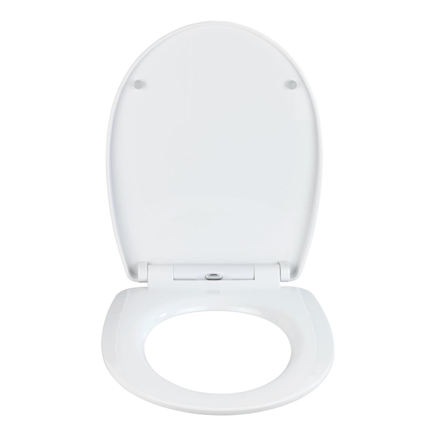 WENKO 24082800-Sedile WC DROPLETS 45x38,8 cm multicolore/cromato lucido