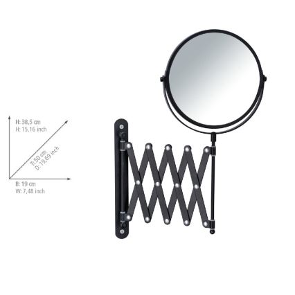 WENKO 24100100 - Specchio EXCLUSIVE 219x373,9 cm nero