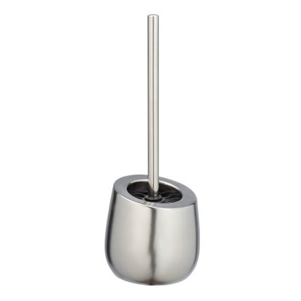 WENKO 24140100 - Scopino WC BADI 13,5x38 cm argento