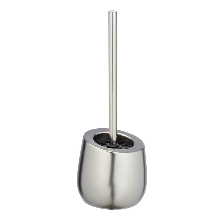 WENKO 24140100 - Scopino WC BADI 13,5x38 cm argento
