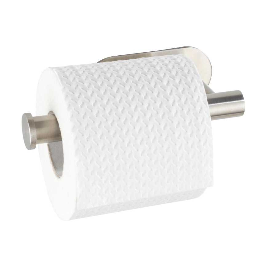 WENKO 24166100 - Portarotolo per carta igienica TURBO-LOC OREA MATT 16x7 cm acciaio inox/argento