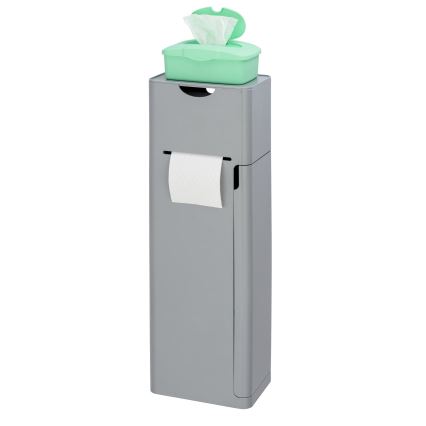 WENKO 24213100 - Scopino per WC IMON 20x58,5 cm grigio