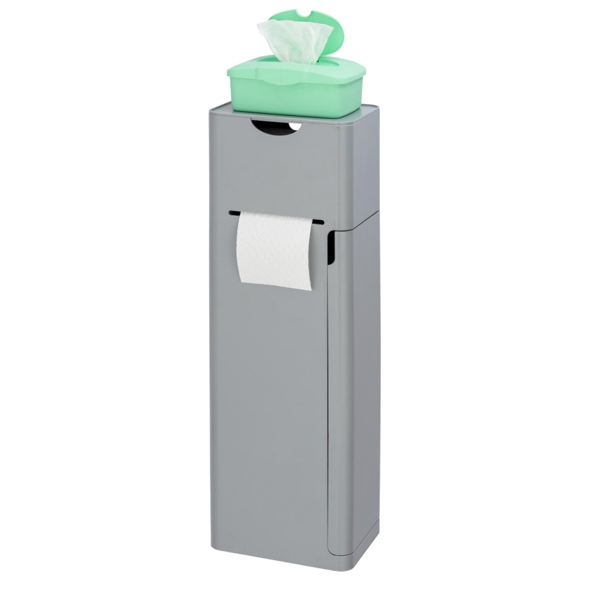 WENKO 24213100 - Scopino per WC IMON 20x58,5 cm grigio