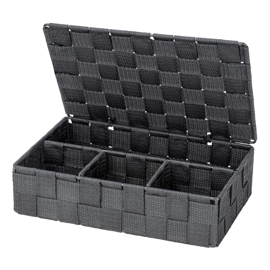 WENKO 24223100 - Cestino ADRIA 26x17 cm grigio/antracite