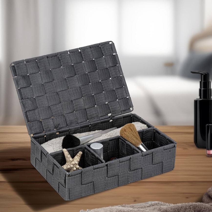 WENKO 24223100 - Cestino ADRIA 26x17 cm grigio/antracite