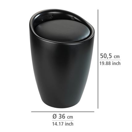 WENKO 24229100 - Sgabello CANDY 36x50,5 cm nero
