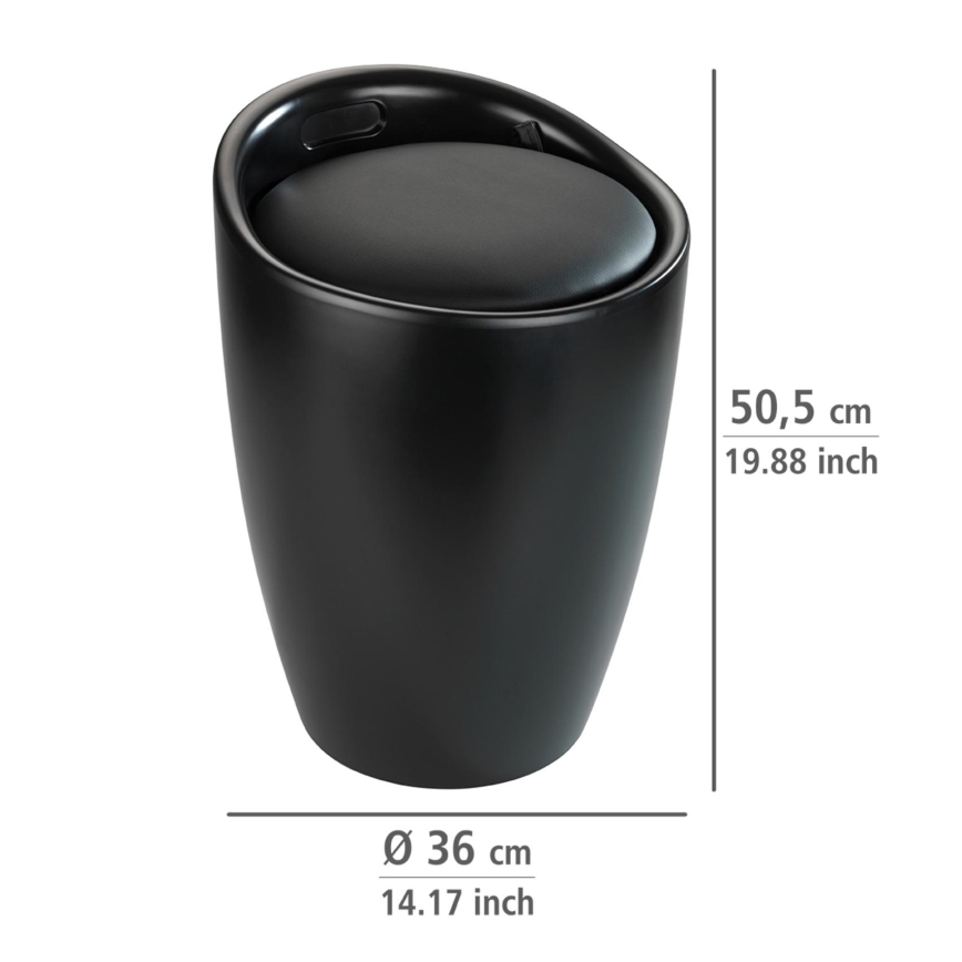 WENKO 24229100 - Sgabello CANDY 36x50,5 cm nero