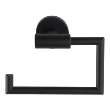 WENKO 24240100- Porta rotolo per carta igienica BOSIO BLACK 15x10,5 cm in acciaio inox/argento