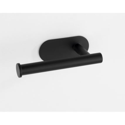 WENKO 24287100-Porta rotolo per carta igienica TURBO-LOC OREA BLACK 16x7 cm acciaio inox/nero