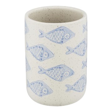 WENKO 24310100 - Bicchiere da bagno AQUAMARIN 8x11 cm beige