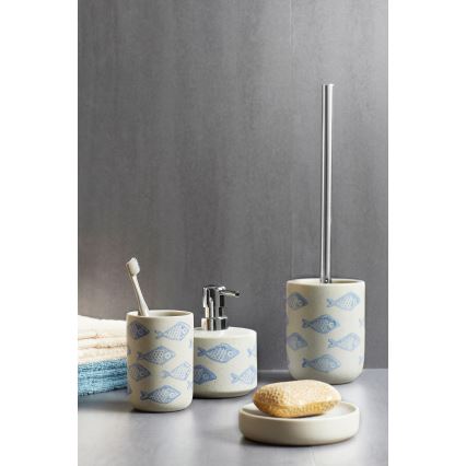 WENKO 24313100 - Spazzola per WC AQUAMARIN 10x40 cm beige