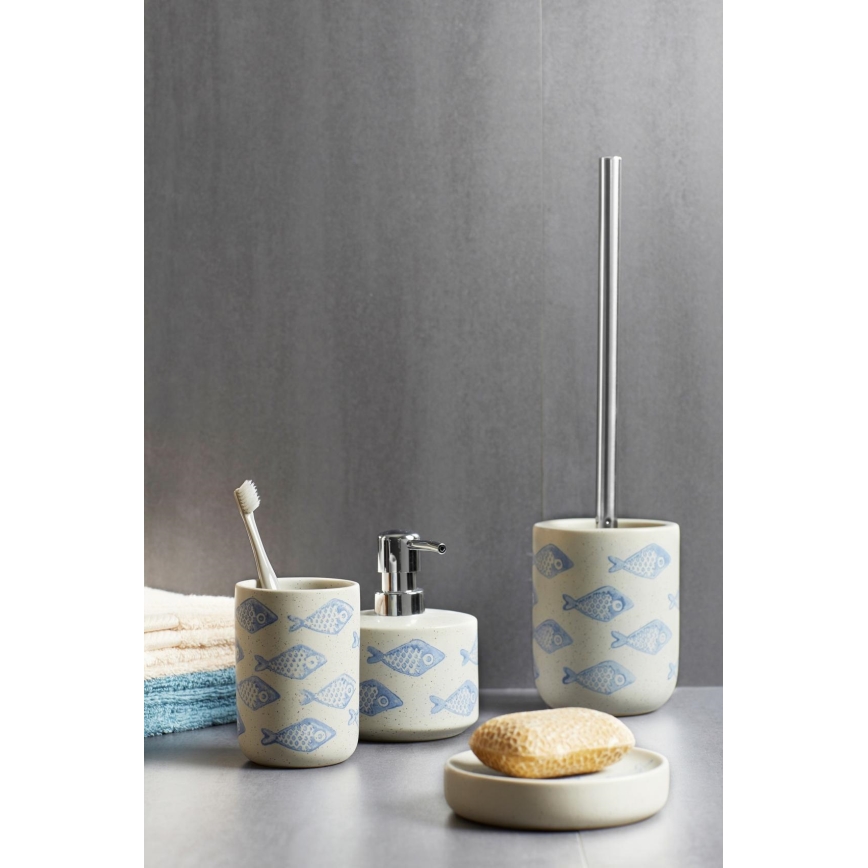 WENKO 24313100 - Spazzola per WC AQUAMARIN 10x40 cm beige