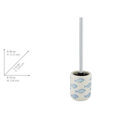 WENKO 24313100 - Spazzola per WC AQUAMARIN 10x40 cm beige