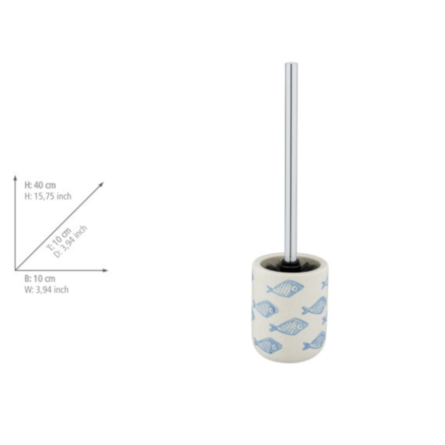 WENKO 24313100 - Spazzola per WC AQUAMARIN 10x40 cm beige