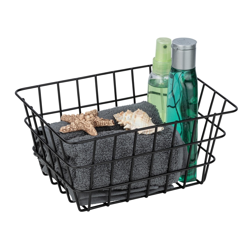 WENKO 24371100 - Cestino VIANA 18x25 cm nero