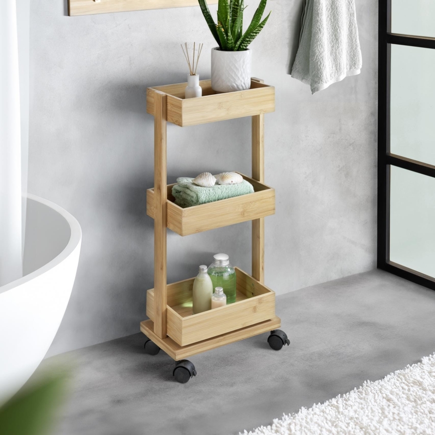 WENKO 24390100 - Scaffale TORTONA 18x71,5 cm marrone/nero