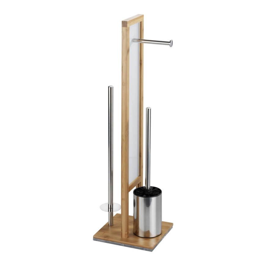 WENKO 24391100 - Scopino WC RIVALTA 18x70 cm marrone/bianco/nero