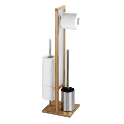 WENKO 24391100 - Scopino WC RIVALTA 18x70 cm marrone/bianco/nero
