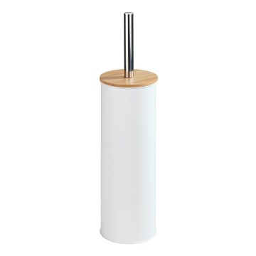 WENKO 24393100 - Scopino WC TORTONA 9,5x38,5 cm bianco/marrone