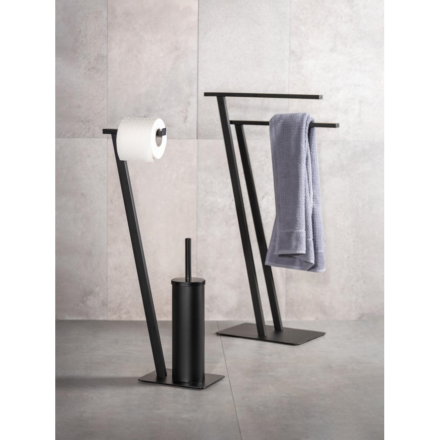 WENKO 24396100 - Porta asciugamani LIRIO 20x40 cm nero