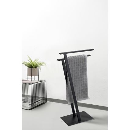 WENKO 24396100 - Porta asciugamani LIRIO 20x40 cm nero