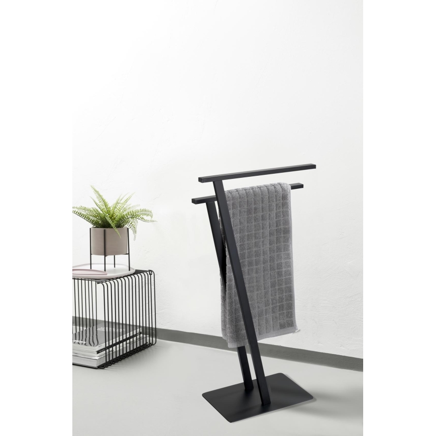 WENKO 24396100 - Porta asciugamani LIRIO 20x40 cm nero