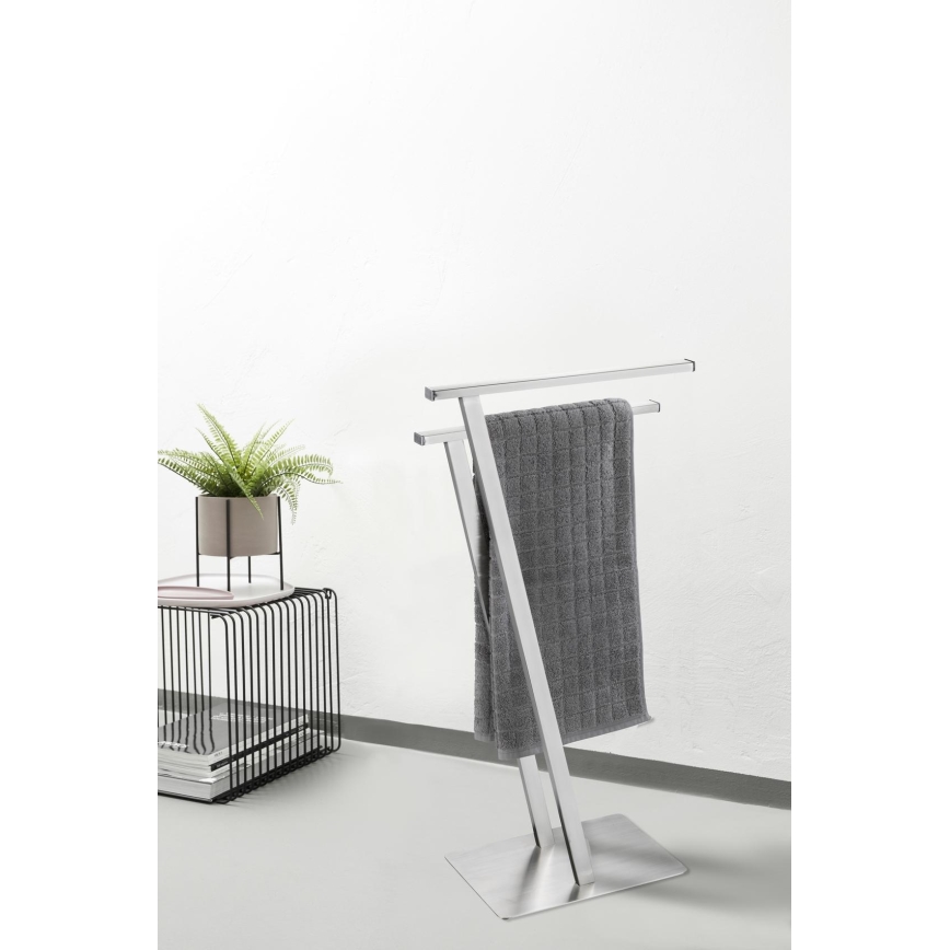 WENKO 24397100 - Porta asciugamani LIRIO 20x76,5 cm acciaio inossidabile/satinato