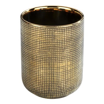 WENKO 24400100 - Bicchiere portaspazzolini RIVARA 7,5x9,5 cm oro