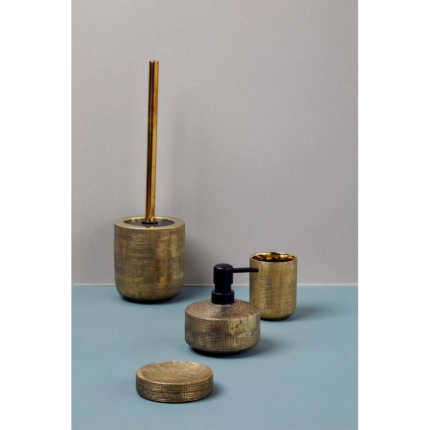 WENKO 24400100 - Bicchiere portaspazzolini RIVARA 7,5x9,5 cm oro