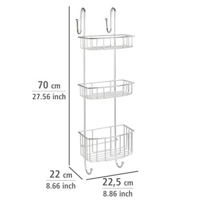 WENKO 24422100 - Mensola OLESI 22,5x70 cm in acciaio inox/argento
