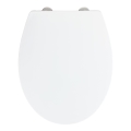 WENKO 24516100-WC sedile WC portata 300/350 kg 37x44,5 cm bianco/argento