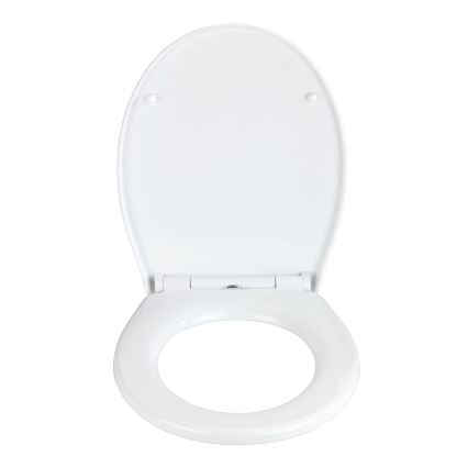 WENKO 24516100-WC sedile WC portata 300/350 kg 37x44,5 cm bianco/argento