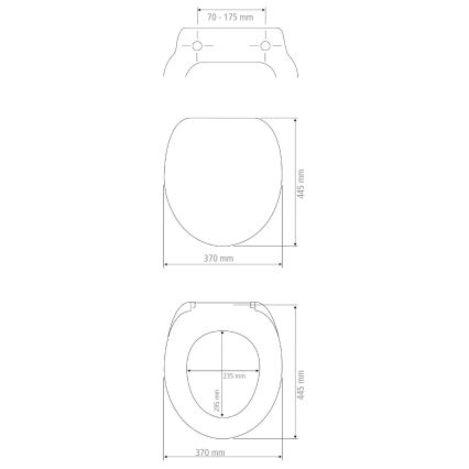 WENKO 24516100-WC sedile WC portata 300/350 kg 37x44,5 cm bianco/argento