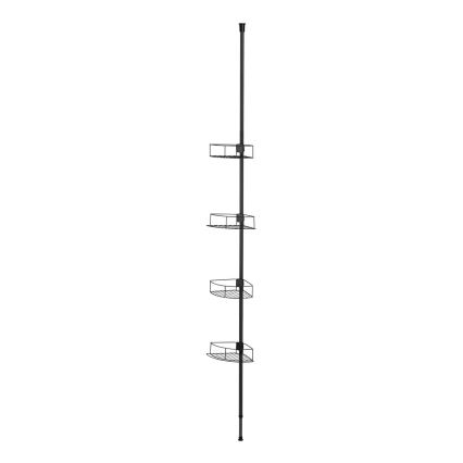 WENKO 24568100-Mensola angolare DOLCEDO 31x230 cm acciaio inossidabile/nero