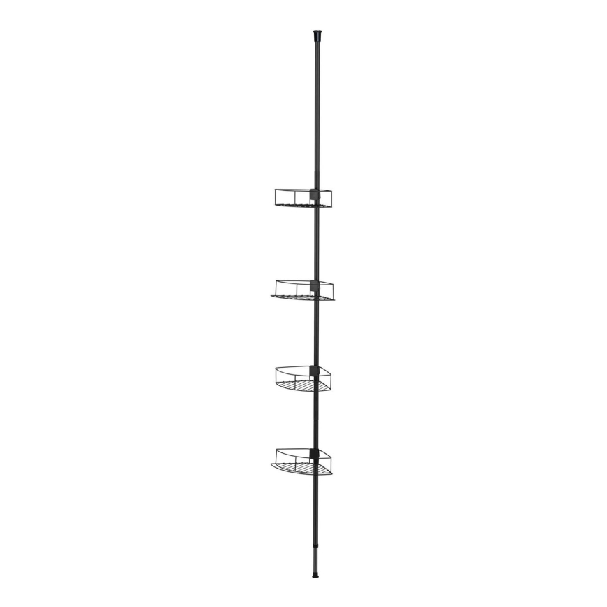 WENKO 24568100-Mensola angolare DOLCEDO 31x230 cm acciaio inossidabile/nero