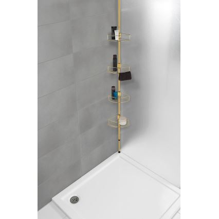 WENKO 24569100-Mensola angolare DOLCEDO 31x275 cm dorata